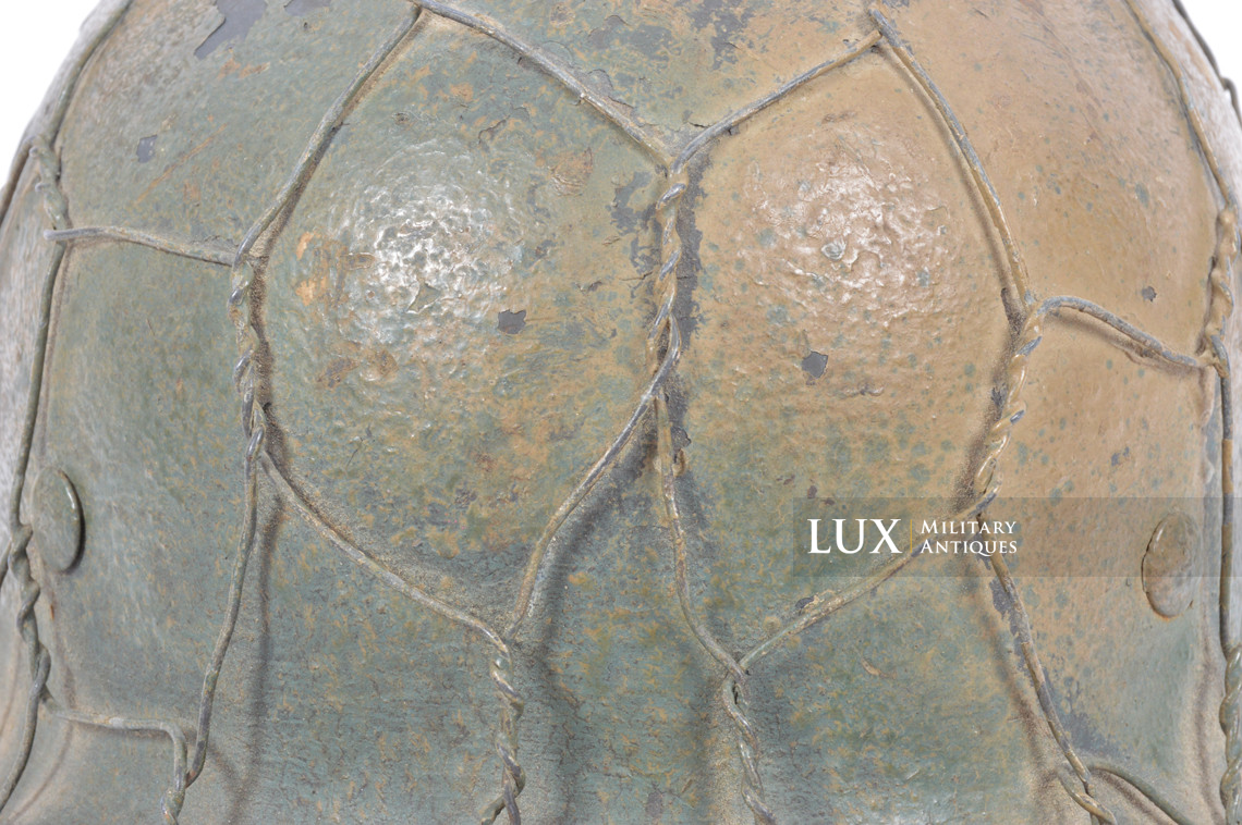 Rare casque M35 Luftwaffe grillagé camouflé deux tons - photo 26