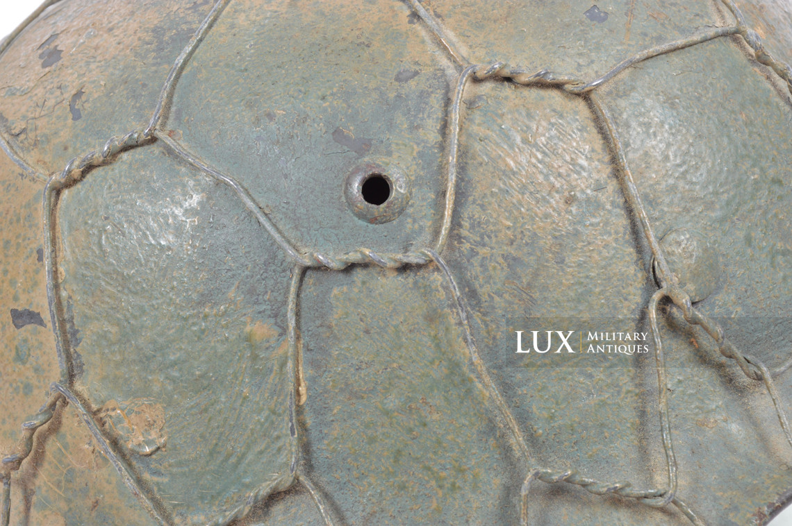 Rare casque M35 Luftwaffe grillagé camouflé deux tons - photo 27