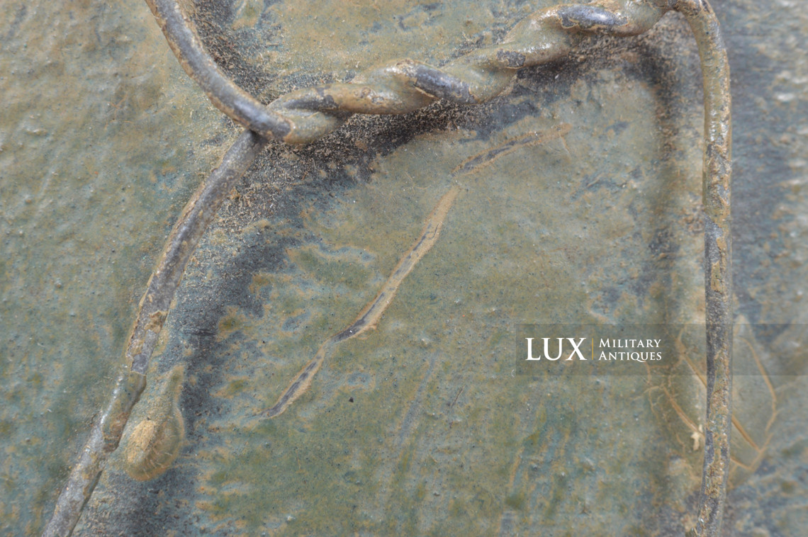 Rare casque M35 Luftwaffe grillagé camouflé deux tons - photo 31