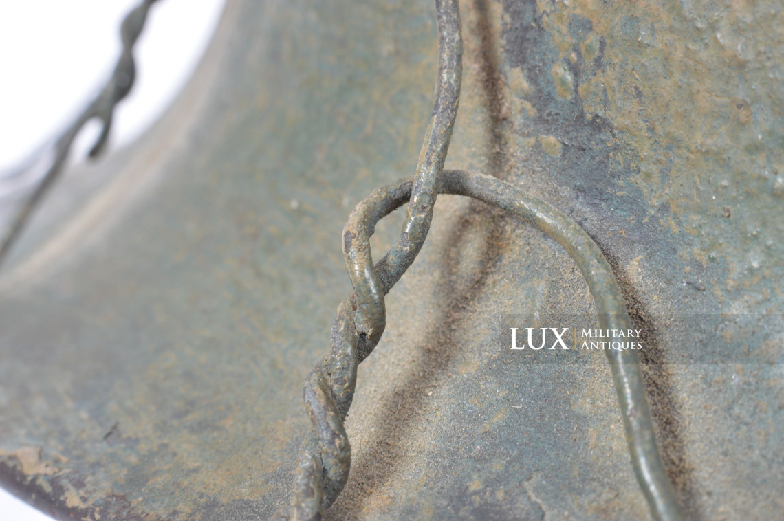 Rare casque M35 Luftwaffe grillagé camouflé deux tons - photo 34