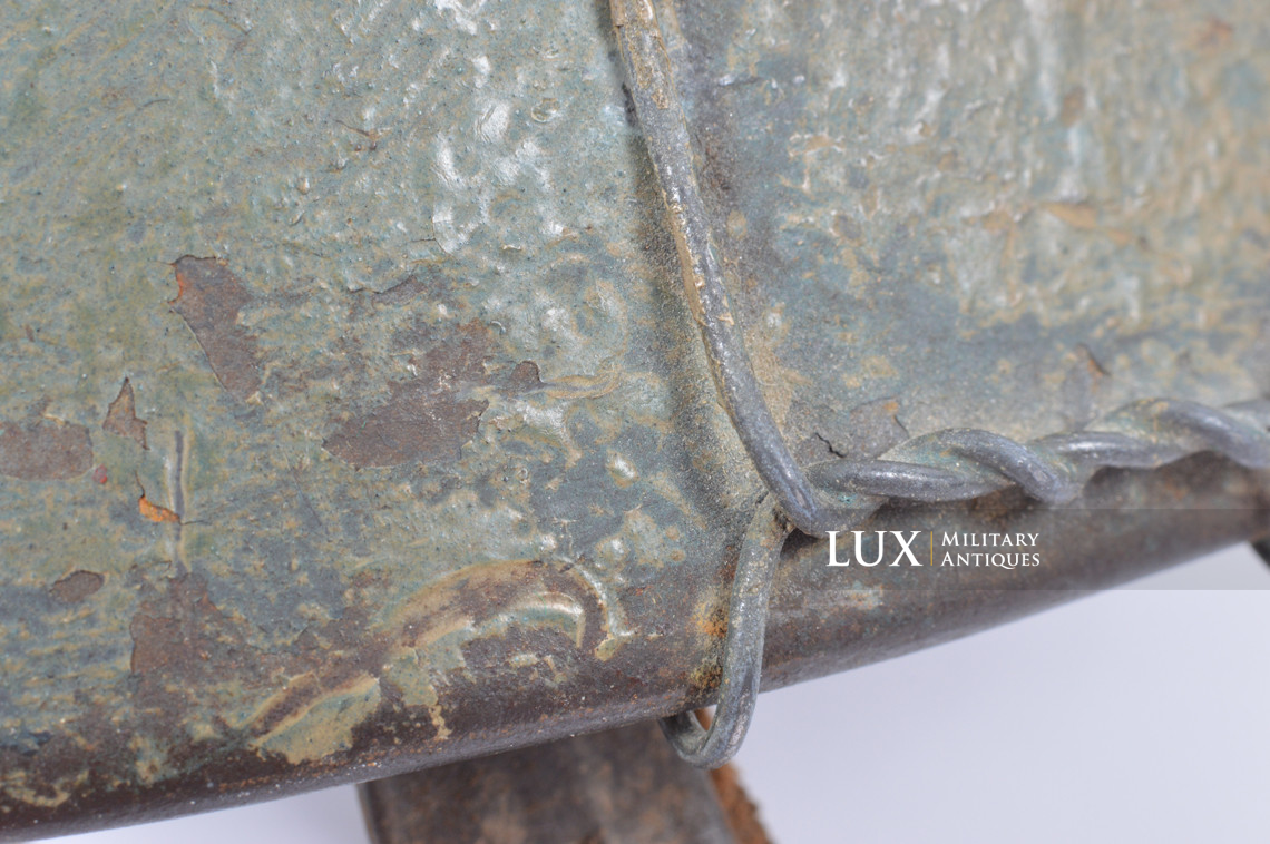 Rare casque M35 Luftwaffe grillagé camouflé deux tons - photo 35