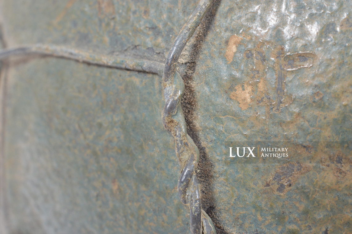 Rare casque M35 Luftwaffe grillagé camouflé deux tons - photo 38