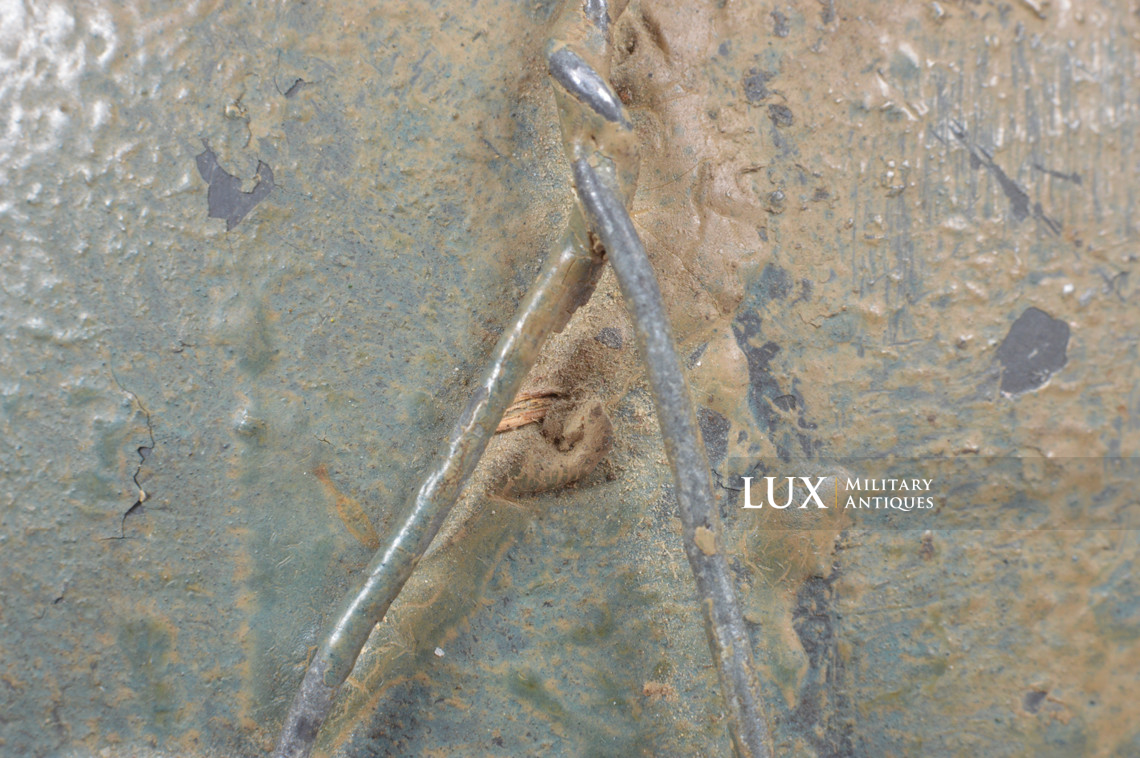 Rare casque M35 Luftwaffe grillagé camouflé deux tons - photo 44