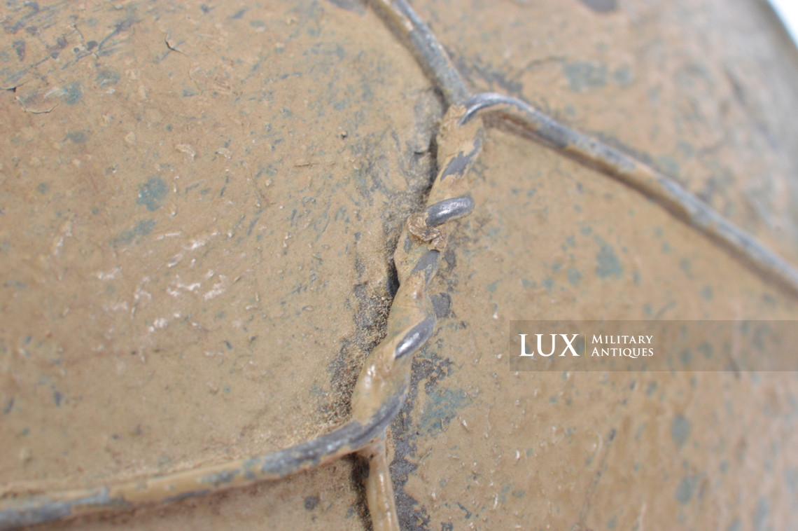 Rare casque M35 Luftwaffe grillagé camouflé deux tons - photo 46