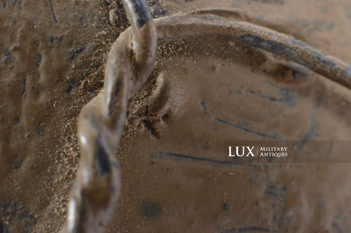 Rare casque M35 Luftwaffe grillagé camouflé deux tons - photo 48