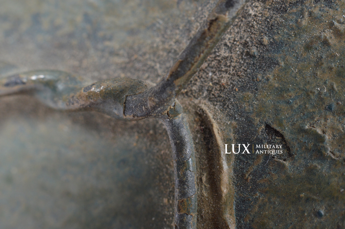 Rare casque M35 Luftwaffe grillagé camouflé deux tons - photo 51