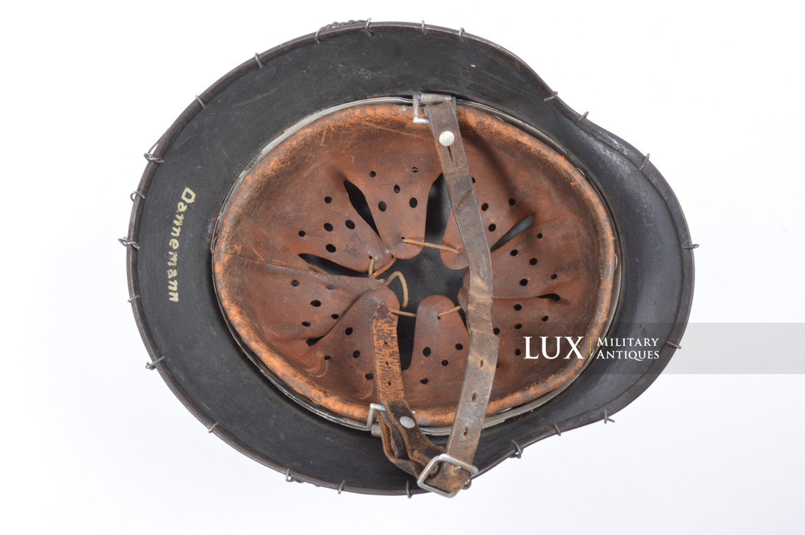 Rare casque M35 Luftwaffe grillagé camouflé deux tons - photo 56