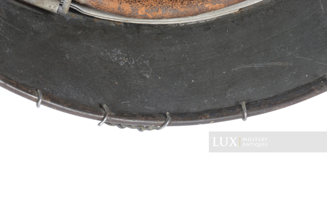 Rare casque M35 Luftwaffe grillagé camouflé deux tons - photo 58