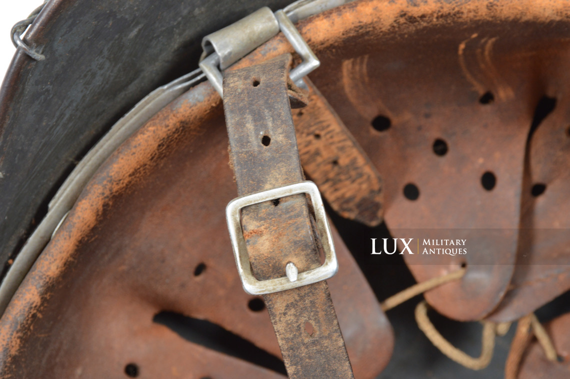 Rare casque M35 Luftwaffe grillagé camouflé deux tons - photo 62