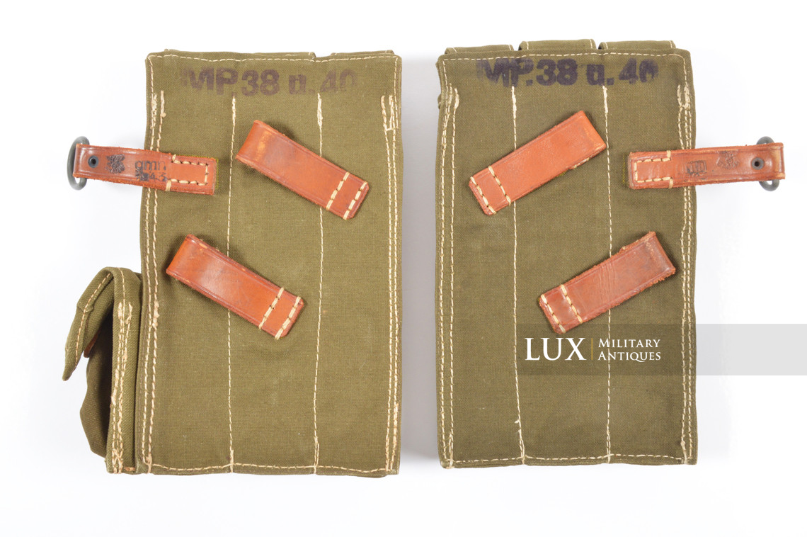 Rare unissued pair of late-war MP38/40 pouches, « gmn1943 » - photo 8