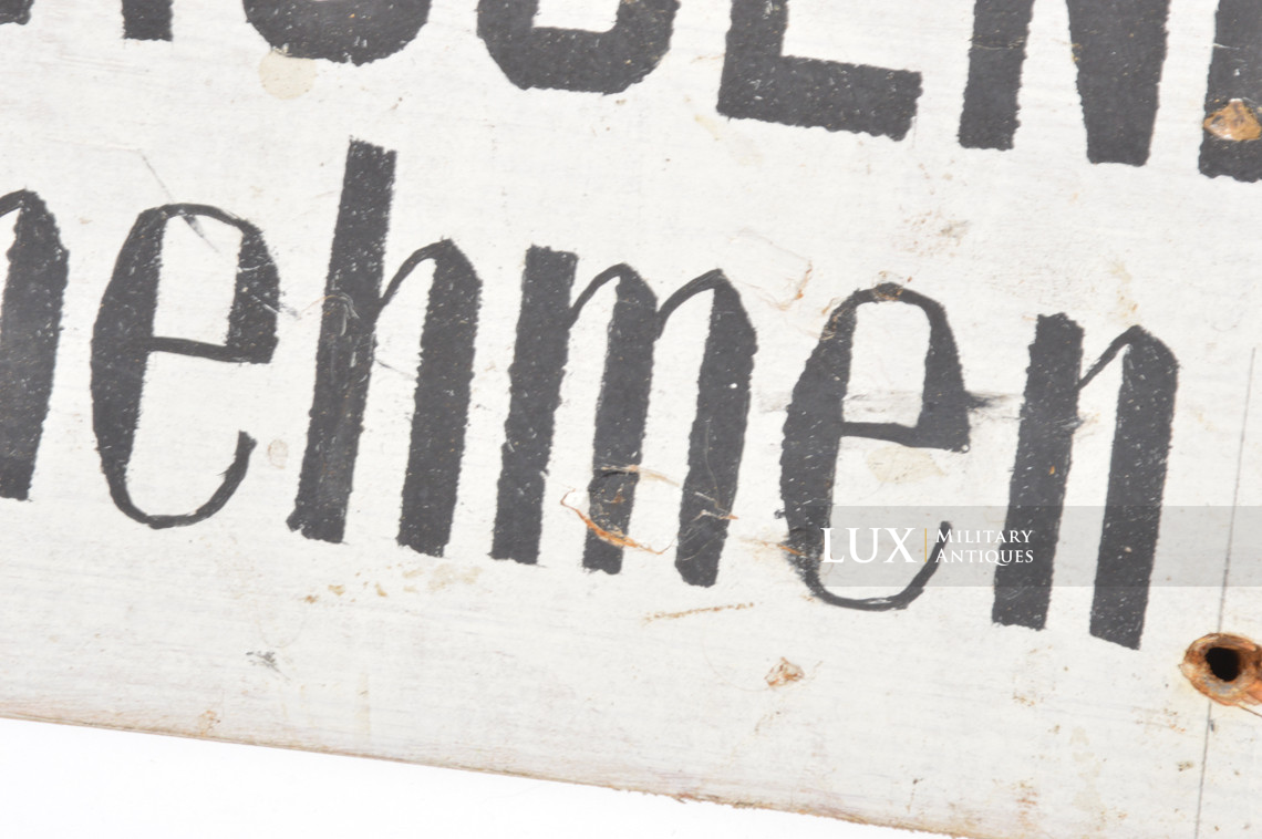 German wooden warning sign, « Vosges, France » - photo 9