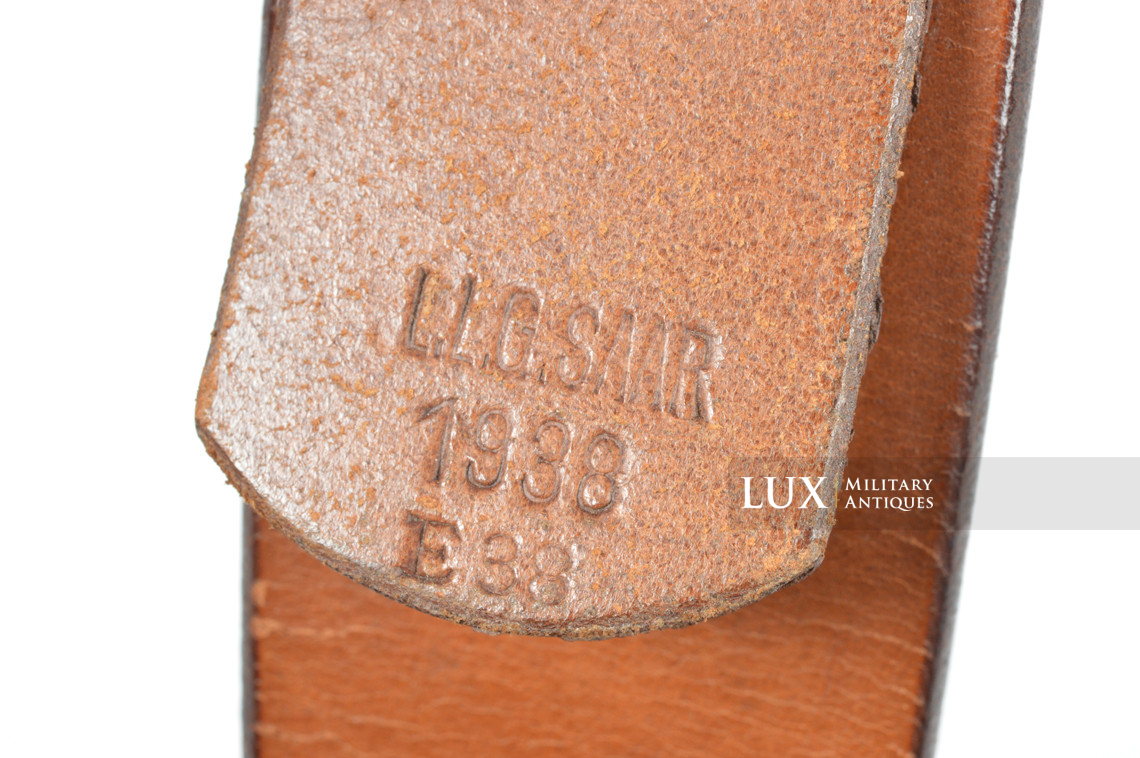 Cuir de ceinturon allemand précoce en cuir brun, « 1938 » - photo 11