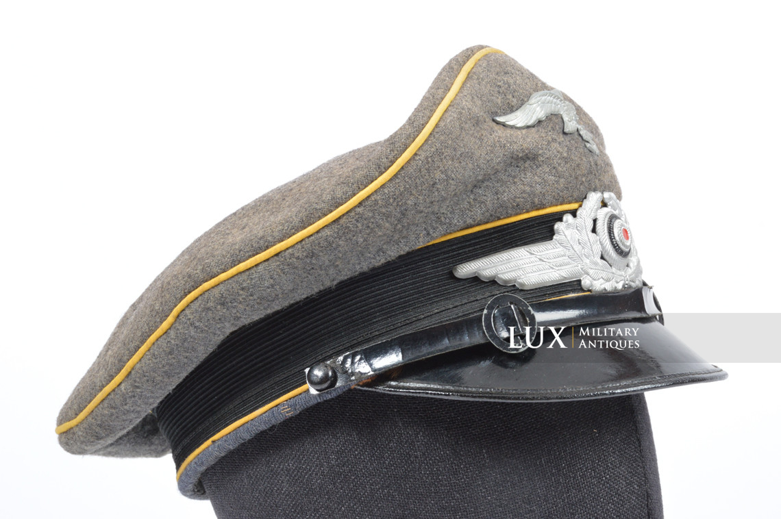 Rare Luftwaffe flight / para em/nco's visor cap, « French Made » - photo 12