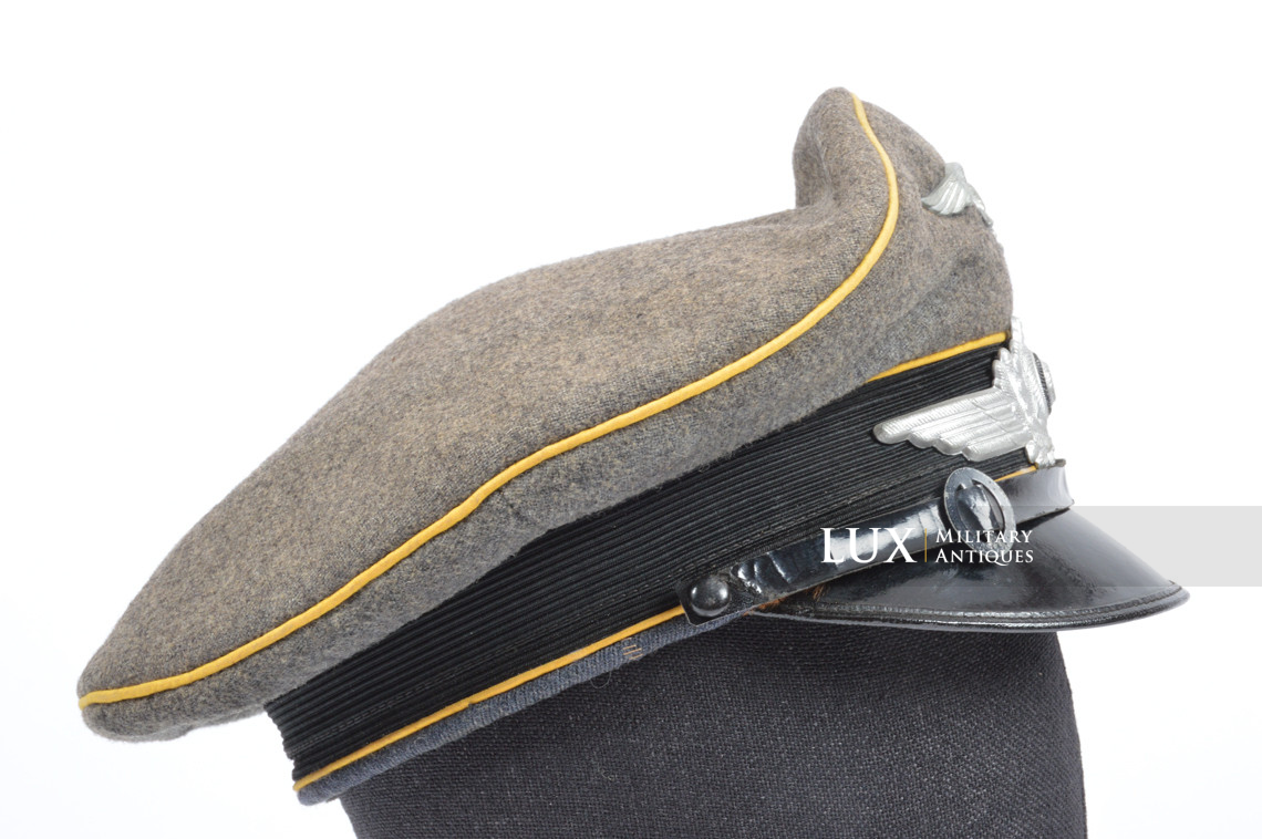 Rare Luftwaffe flight / para em/nco's visor cap, « French Made » - photo 13