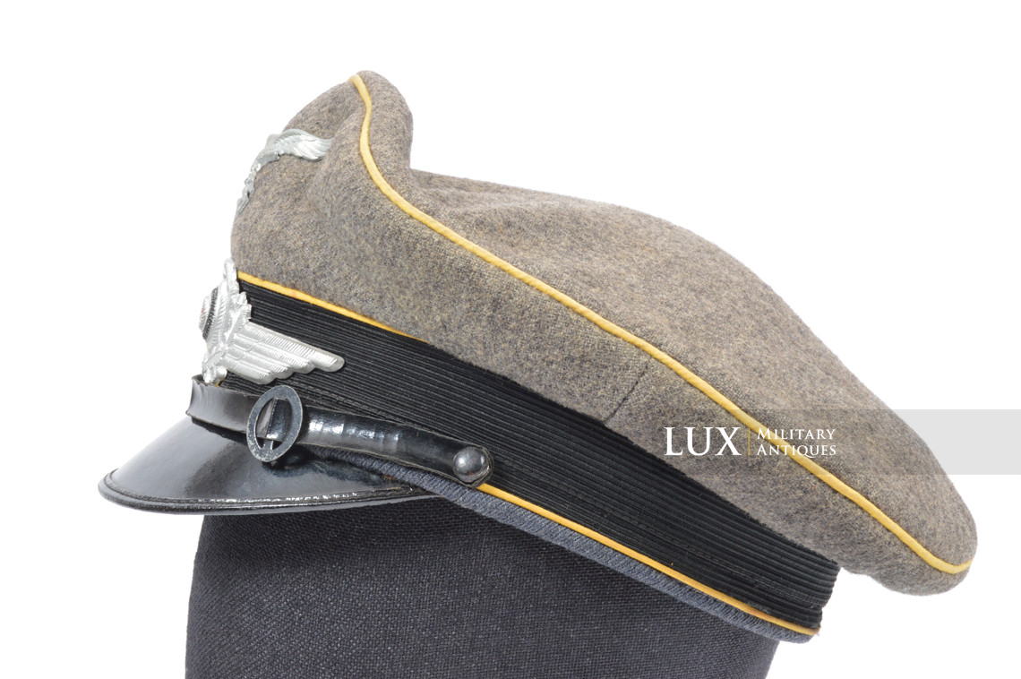 Rare Luftwaffe flight / para em/nco's visor cap, « French Made » - photo 15