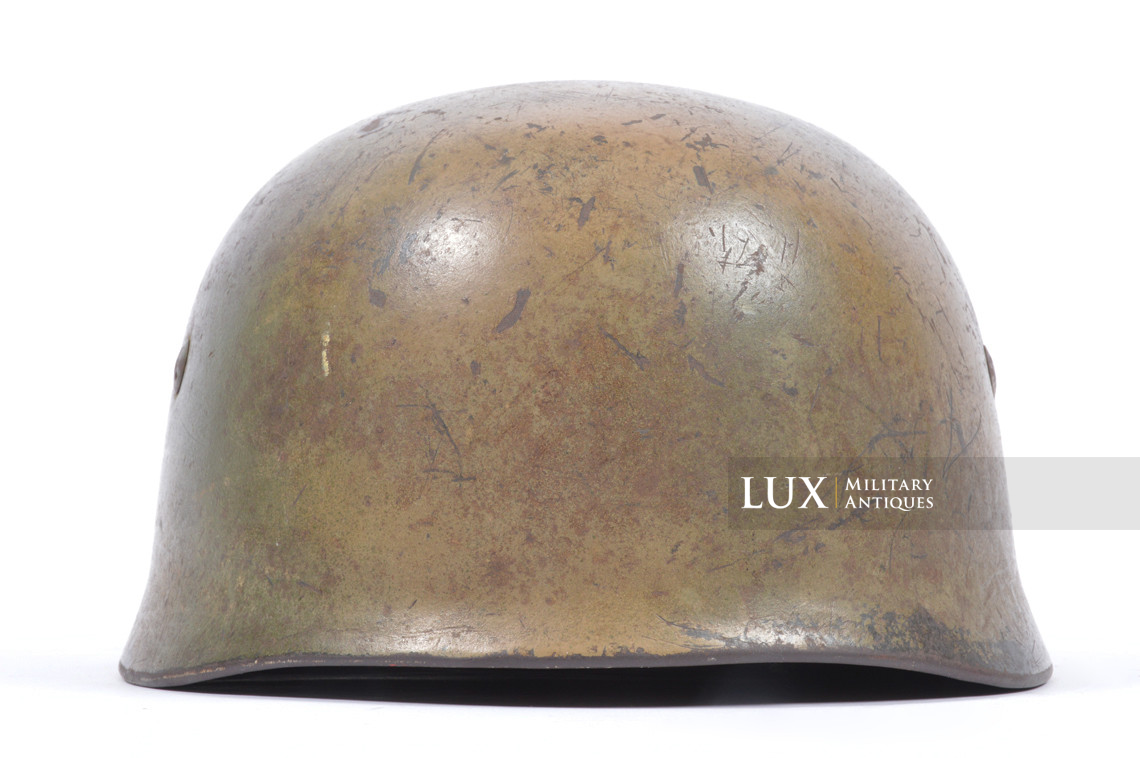 Early German M38 two-tone spray camouflage combat helmet, « Italy » - photo 9