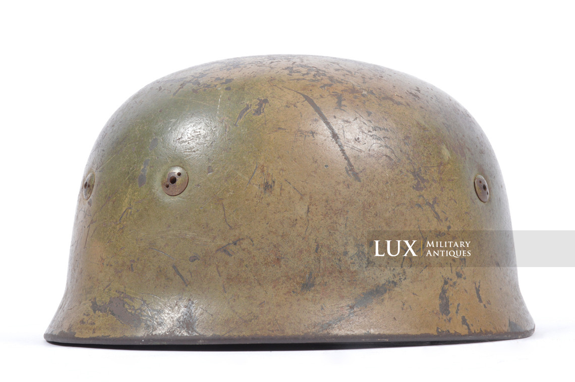 Early German M38 two-tone spray camouflage combat helmet, « Italy » - photo 12