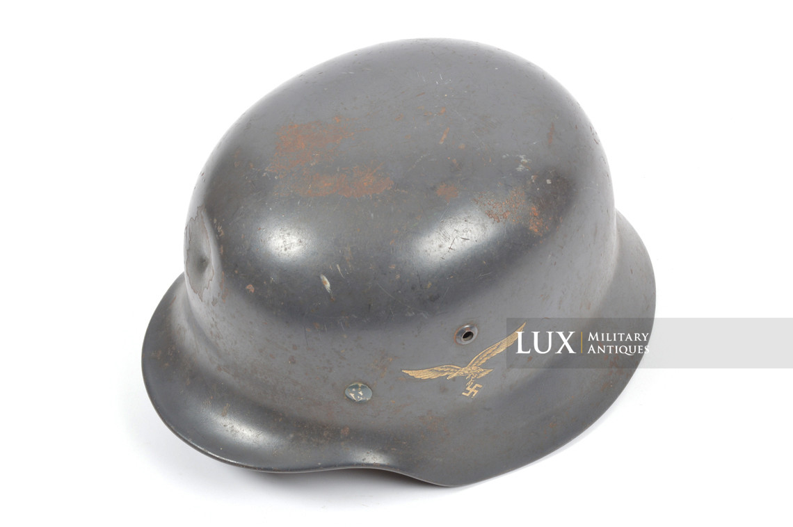 Casque M35 double decal Luftwaffe impacté, « Q68 » - photo 15