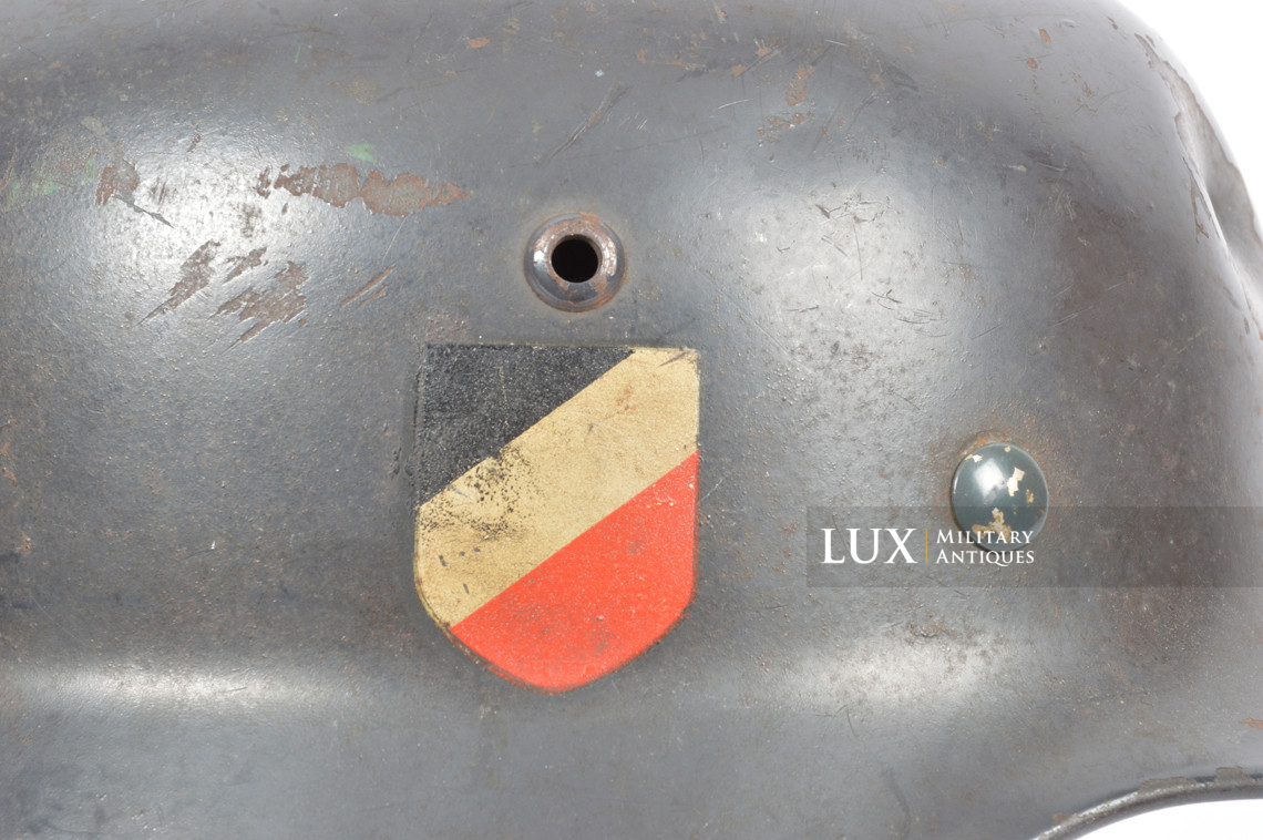 Casque M35 double decal Luftwaffe impacté, « Q68 » - photo 28