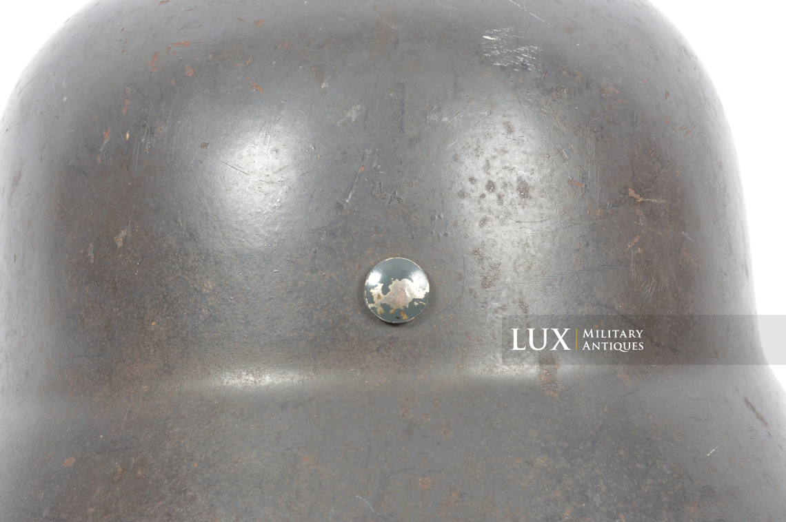 Casque M35 double decal Luftwaffe impacté, « Q68 » - photo 35