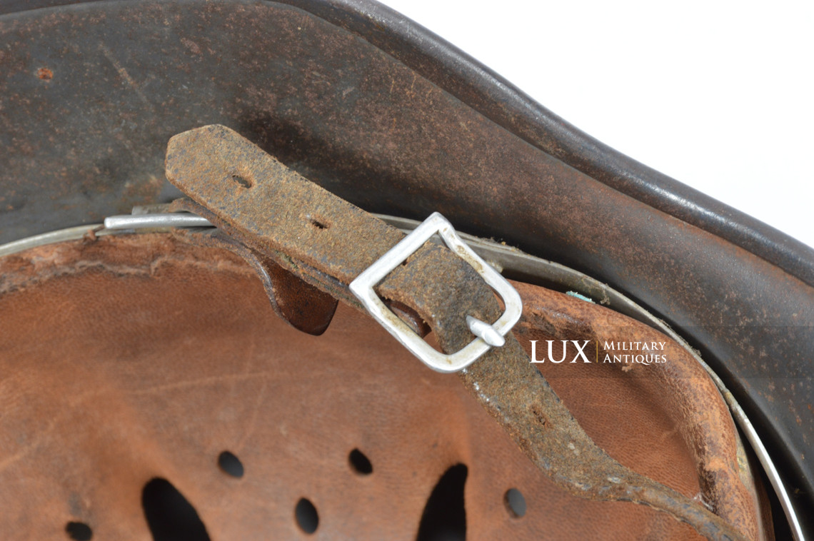 Casque M35 double decal Luftwaffe impacté, « Q68 » - photo 40