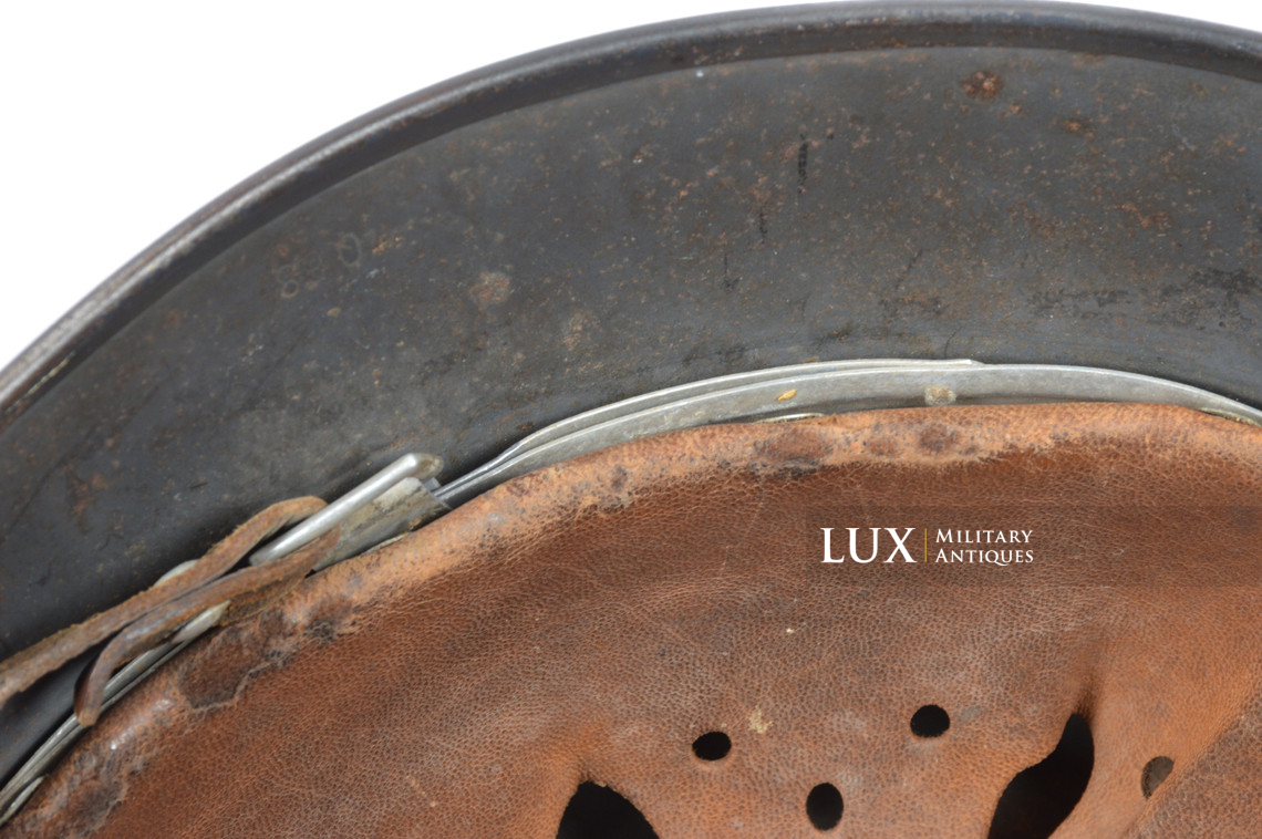 Casque M35 double decal Luftwaffe impacté, « Q68 » - photo 43