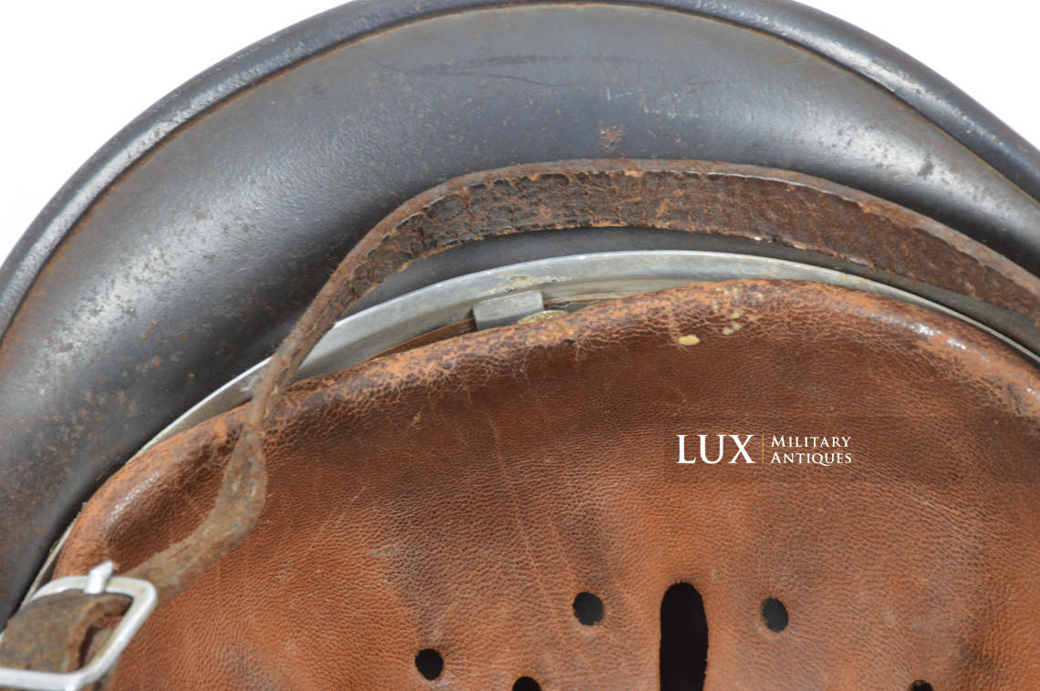 Casque M35 double decal Luftwaffe impacté, « Q68 » - photo 45