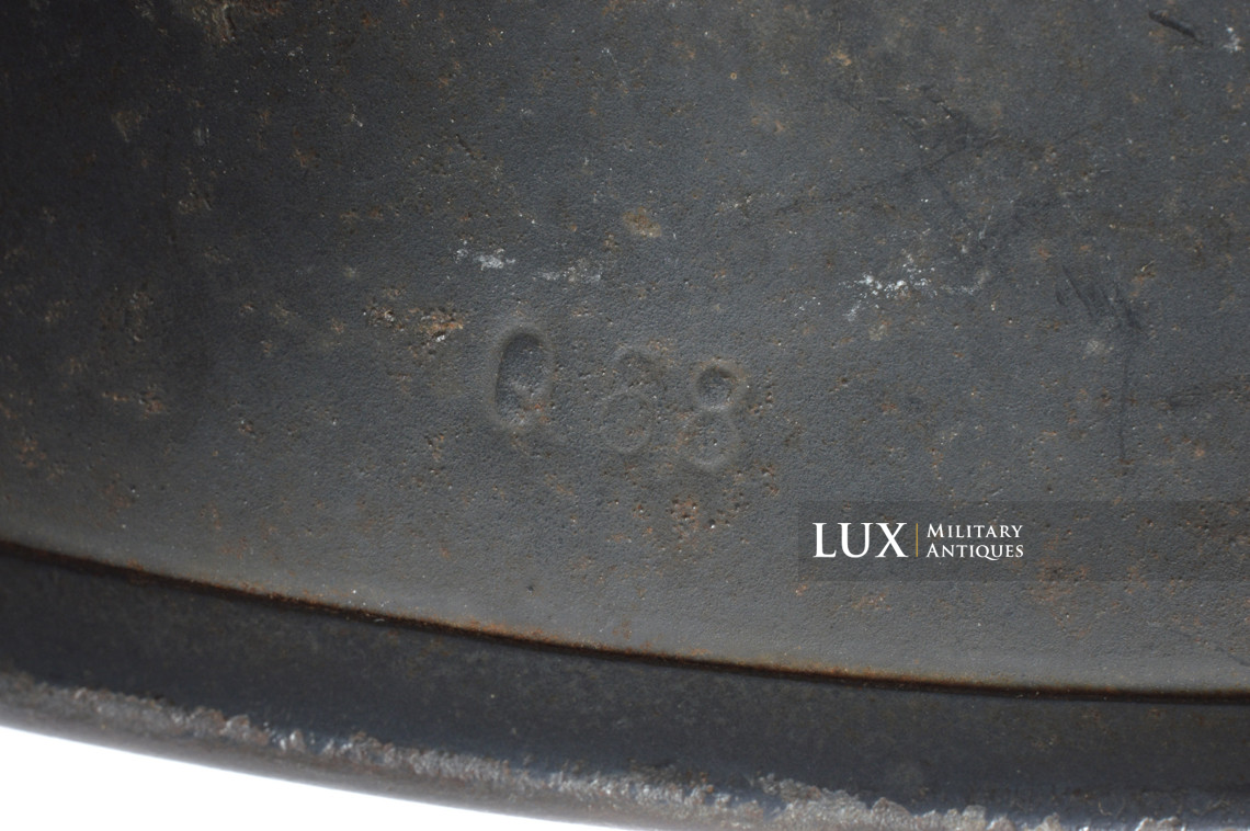 Casque M35 double decal Luftwaffe impacté, « Q68 » - photo 38