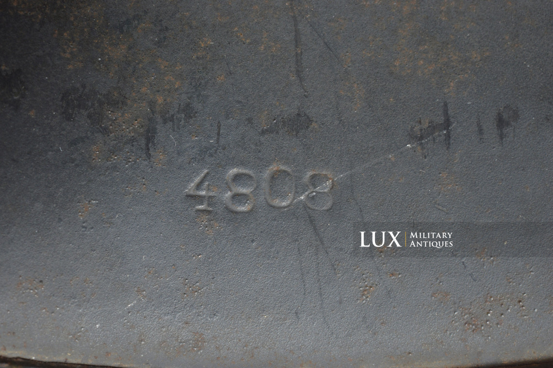 Casque M35 double decal Luftwaffe impacté, « Q68 » - photo 39