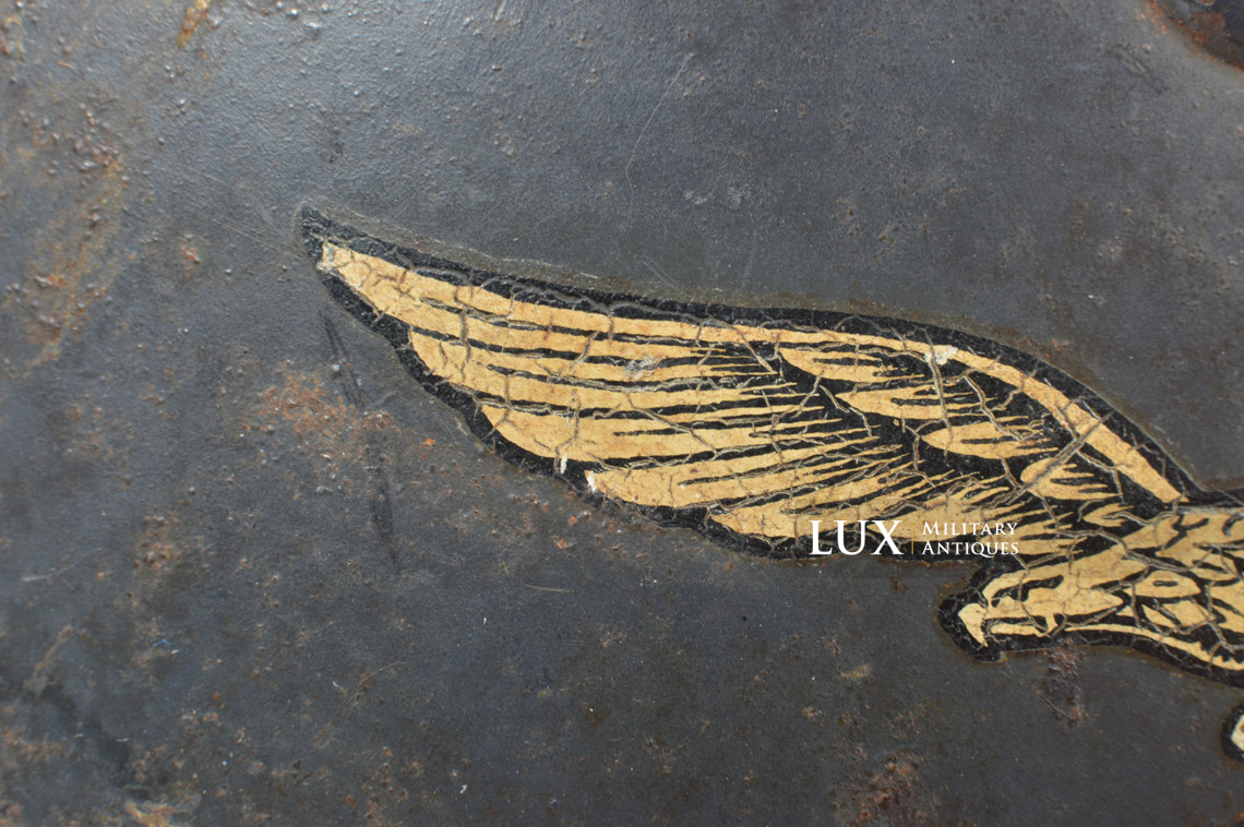 Casque M35 double decal Luftwaffe impacté, « Q68 » - photo 21