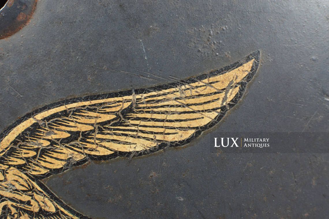 Casque M35 double decal Luftwaffe impacté, « Q68 » - photo 23
