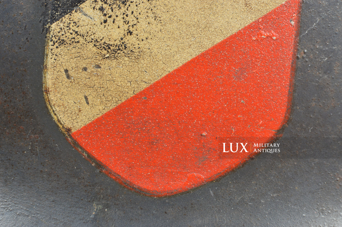Casque M35 double decal Luftwaffe impacté, « Q68 » - photo 34