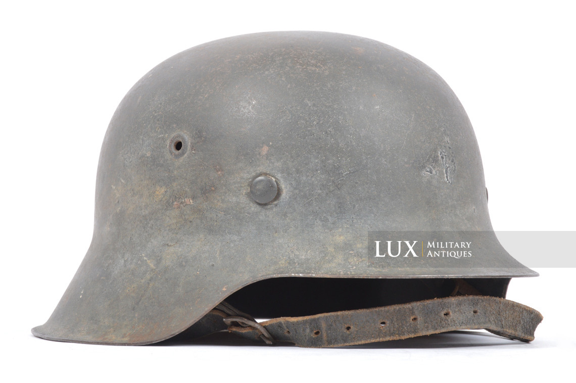 Casque allemand M42 Heer / Waffen-SS ex-camouflé blanc, « Bataille des Ardennes » - photo 10
