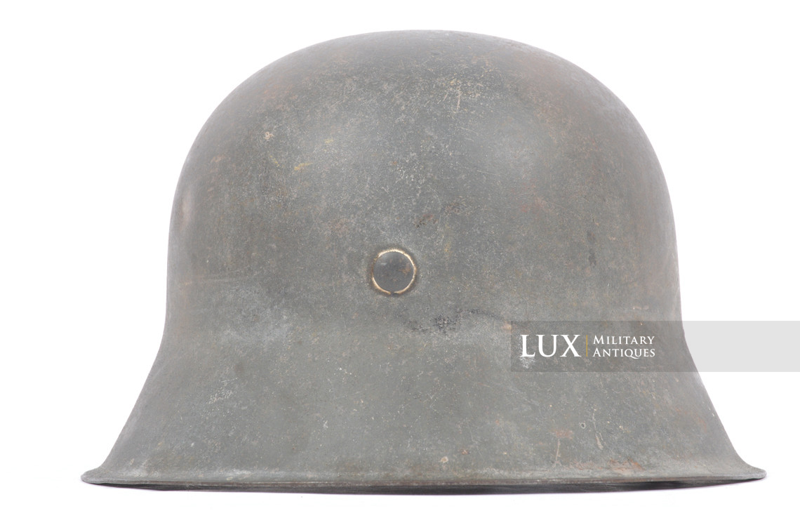 Casque allemand M42 Heer / Waffen-SS ex-camouflé blanc, « Bataille des Ardennes » - photo 13