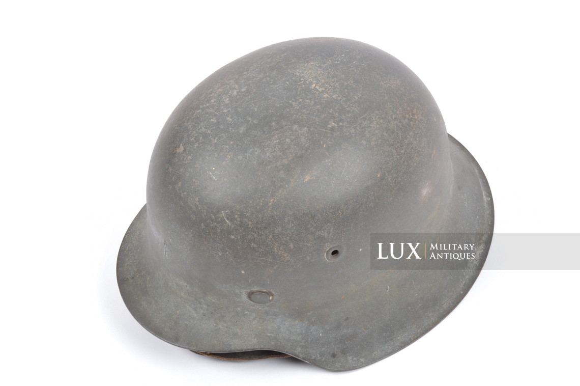 Casque allemand M42 Heer / Waffen-SS ex-camouflé blanc, « Bataille des Ardennes » - photo 15