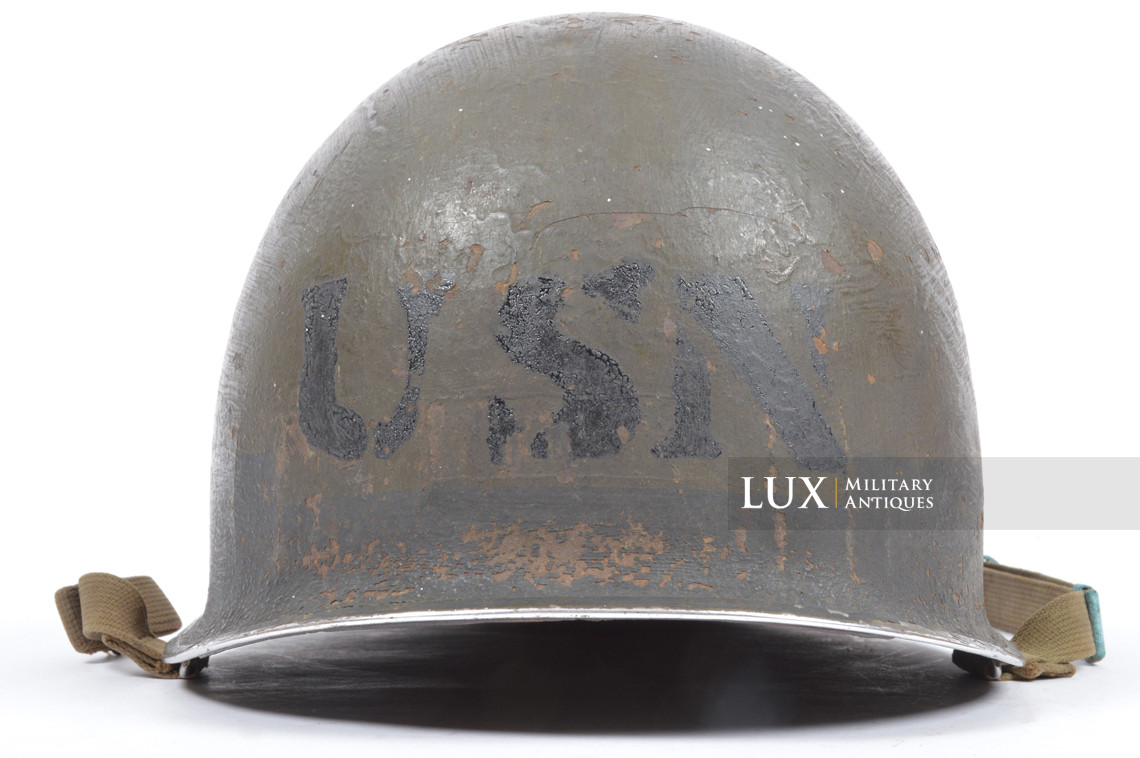USM1 6th Naval Beach Bataillon combat helmet, named, « D-DAY / OMAHA BEACH » - photo 17