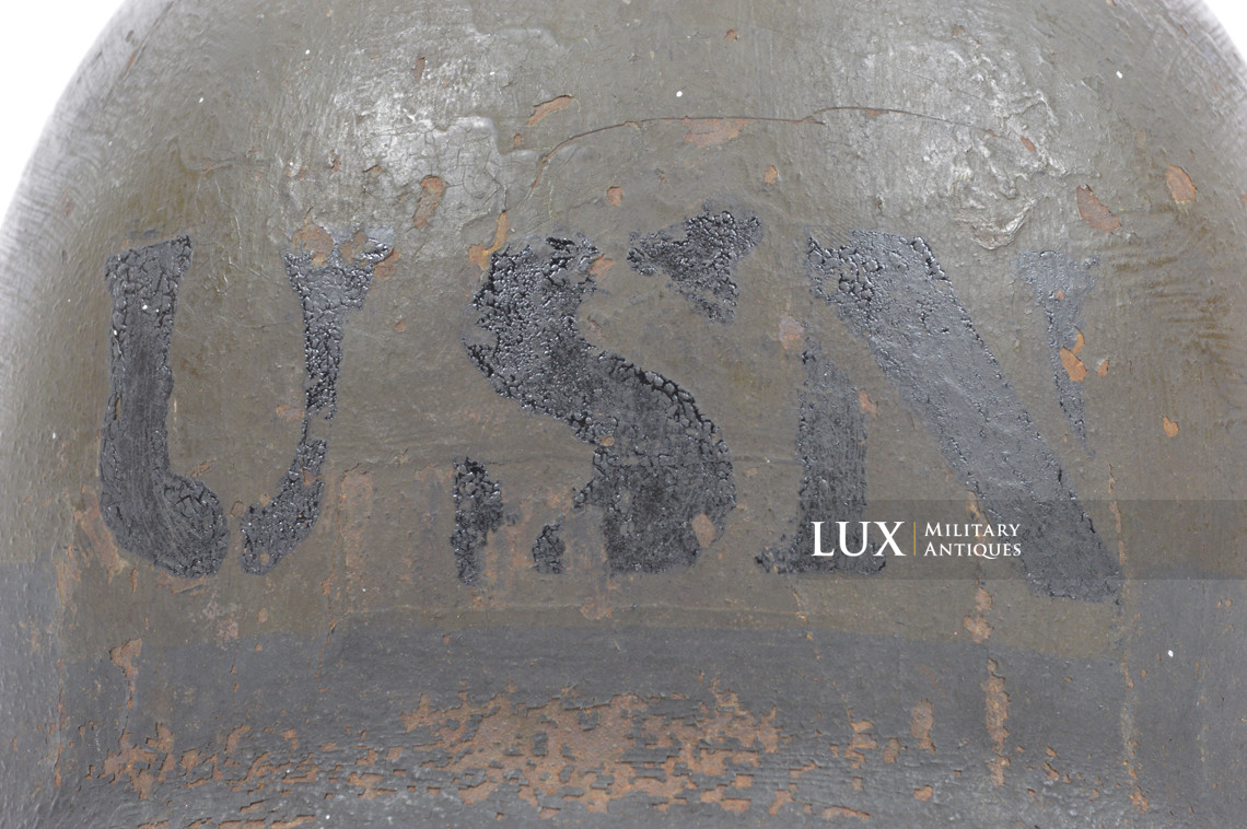 USM1 6th Naval Beach Bataillon combat helmet, named, « D-DAY / OMAHA BEACH » - photo 18