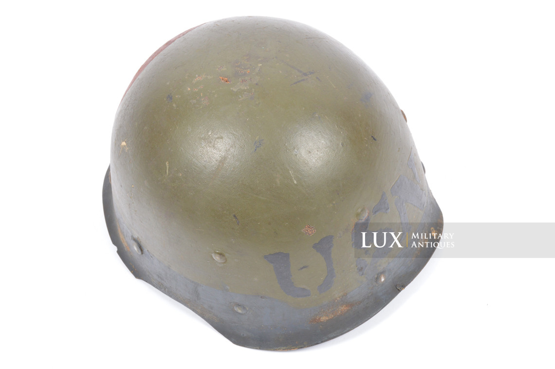 USM1 6th Naval Beach Bataillon combat helmet, named, « D-DAY / OMAHA BEACH » - photo 42