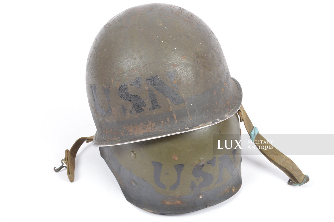 USM1 6th Naval Beach Bataillon combat helmet, named, « D-DAY / OMAHA BEACH » - photo 8
