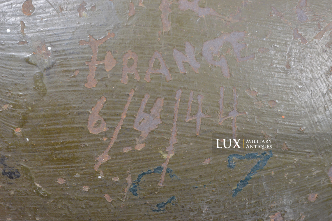 USM1 6th Naval Beach Bataillon combat helmet, named, « D-DAY / OMAHA BEACH » - photo 44