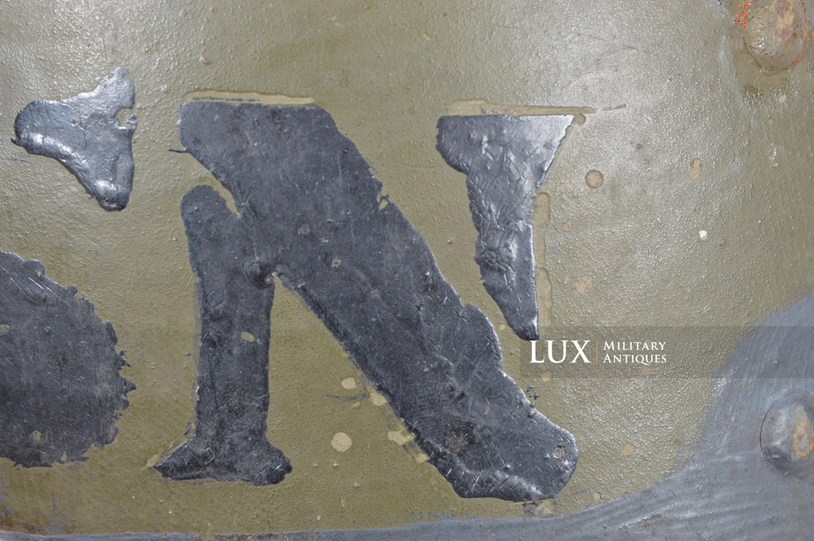 USM1 6th Naval Beach Bataillon combat helmet, named, « D-DAY / OMAHA BEACH » - photo 53