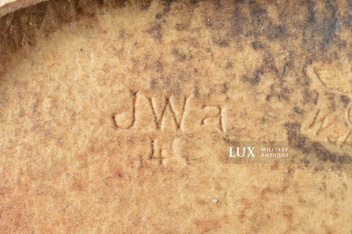 Porte pelle allemand fin de guerre en carton pressé jaune sable, « jWa 4 » - photo 9