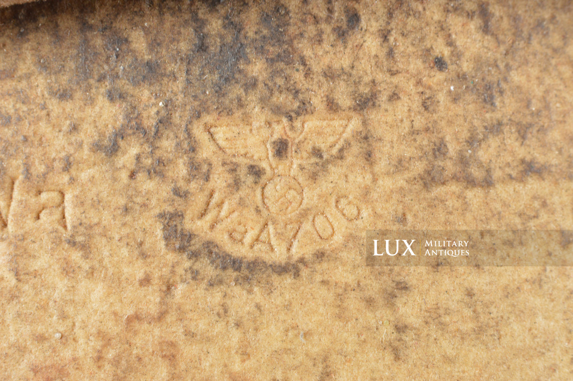 Porte pelle allemand fin de guerre en carton pressé jaune sable, « jWa 4 » - photo 10