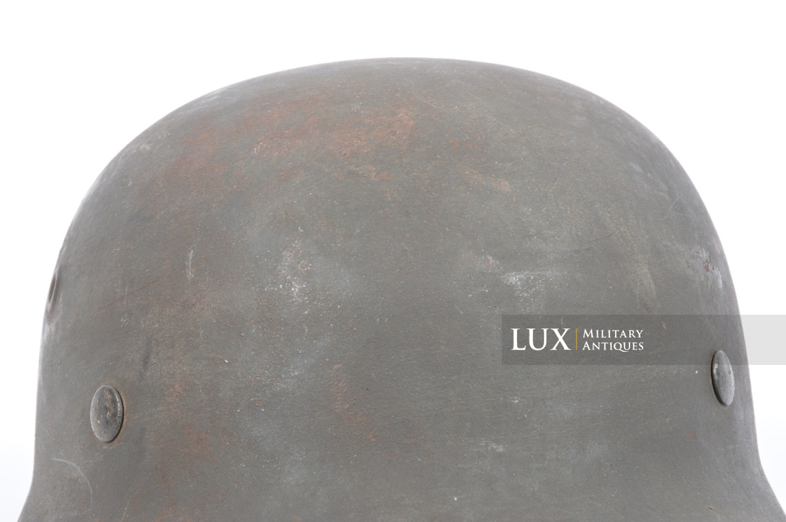 Casque allemand M42 Heer / Waffen-SS fin de guerre, « ckl66 - KIA » - photo 18