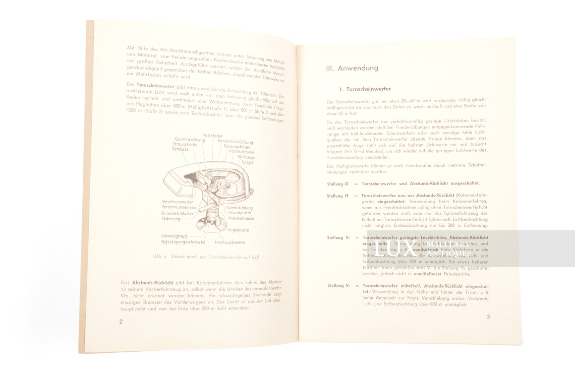 Manuel allemand d'information sur les phares de véhicules black-out, « NOTEK » - photo 9