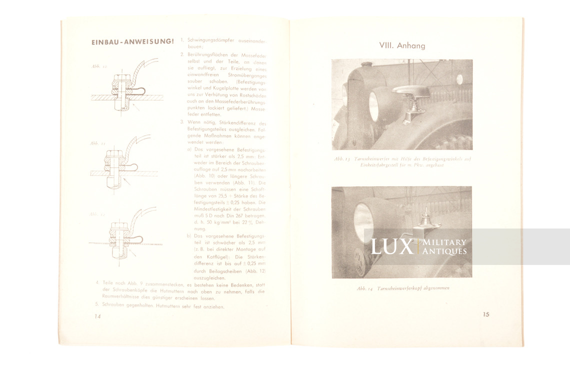 Manuel allemand d'information sur les phares de véhicules black-out, « NOTEK » - photo 12