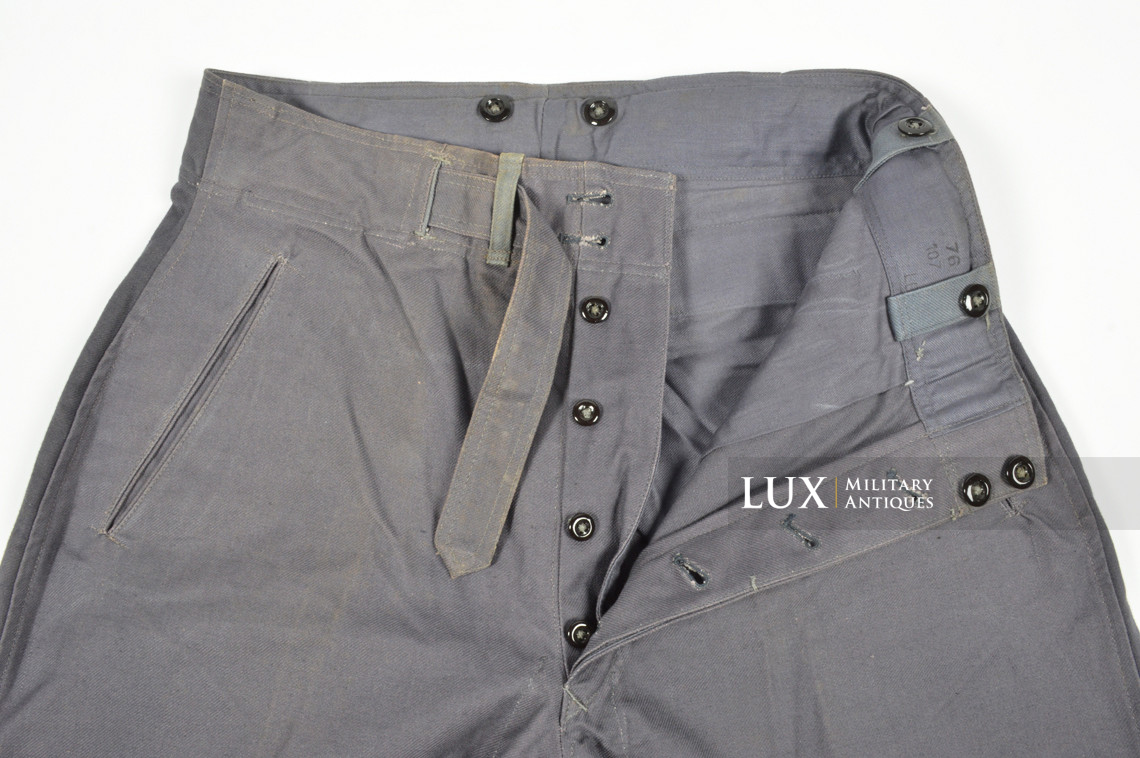Rare Luftwaffe blue tropical straight-legged trousers, « L.B.A.41 » - photo 17