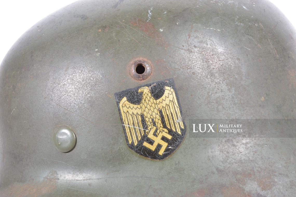 Casque M35 Heer double insigne, « ET62 » - photo 17