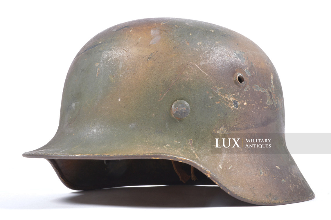 Unique casque allemand M35 camouflé trois tons, « Normandie » - photo 8