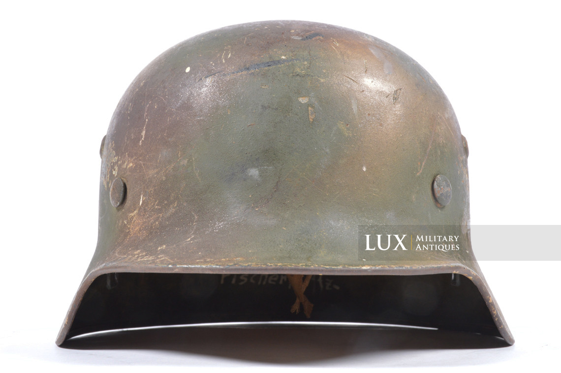 Unique casque allemand M35 camouflé trois tons, « Normandie » - photo 9